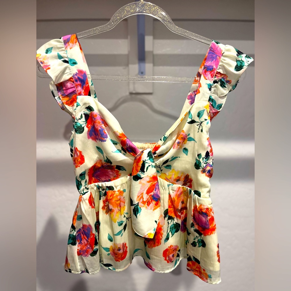 Floral Satin Top